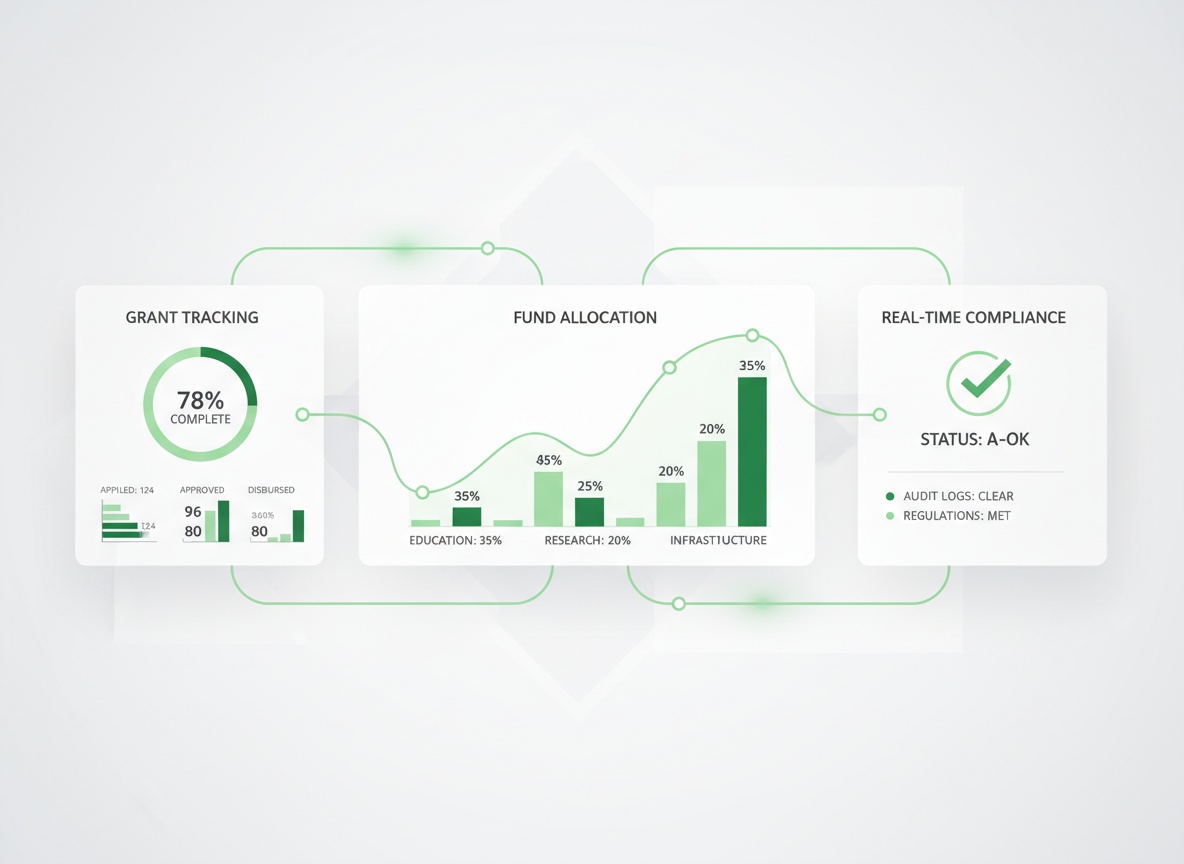 AImpactFUNDS dashboard showing fund allocation and compliance reporting